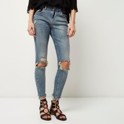 Mid blue wash Alannah relaxed skinny jeans